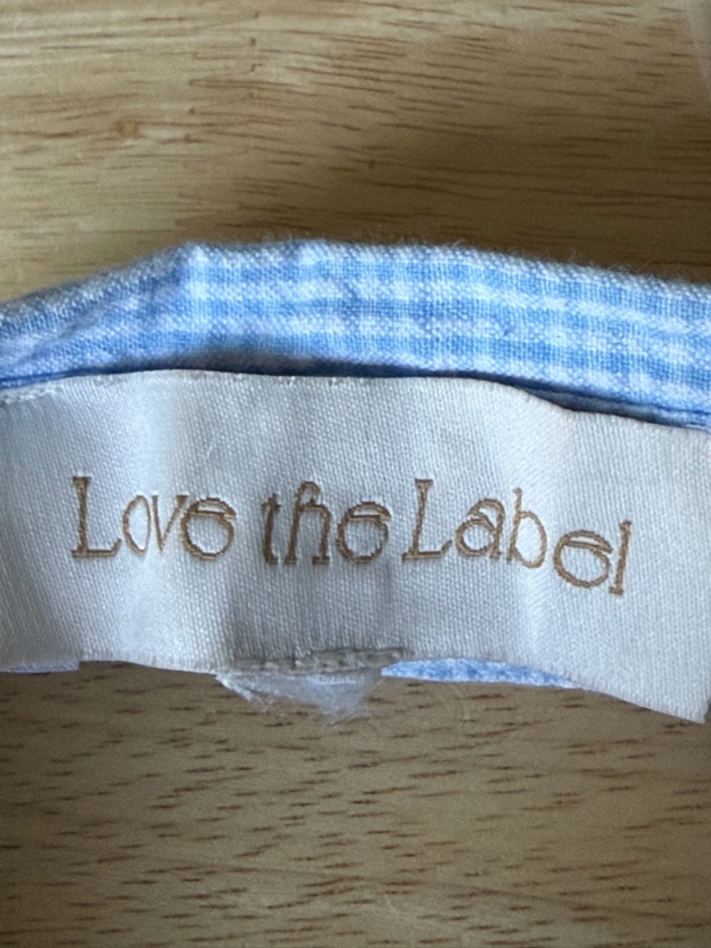 Love The Label Light Blue gingham Ruffle Halter Backless Top 39906 - Picture 13 of 16